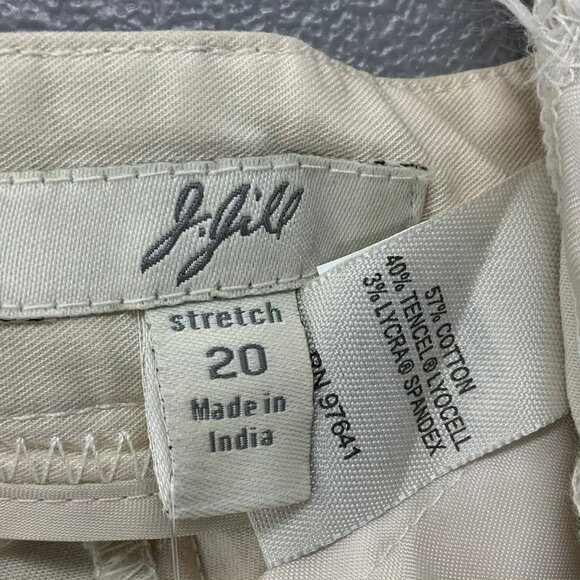 NWT J Jill Stretch Pants In Stone Size 20 Neutral Khaki Tan Minimalist Academia - Picture 9 of 11